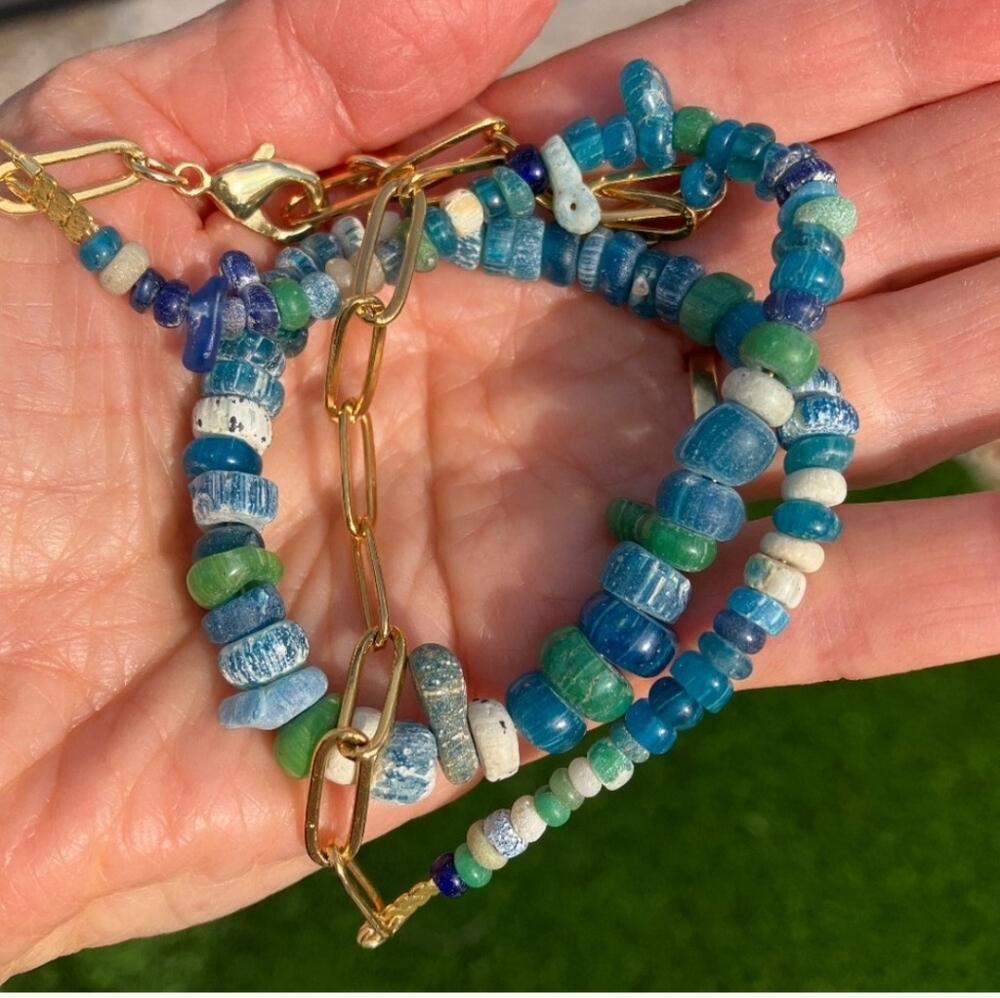 Meredith Waterstraat antique African beaded necklace